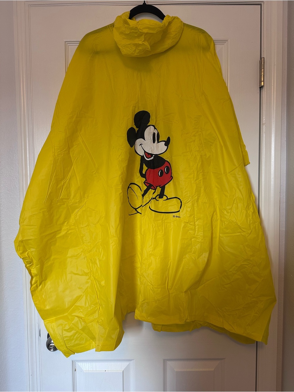 VTG Yellow Mickey Mouse Hooded Rain Poncho BUNDLE *see description*
